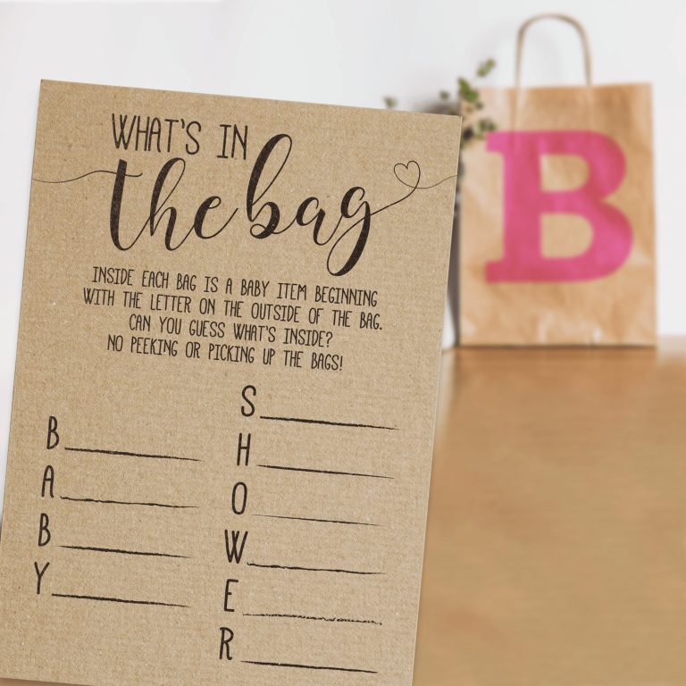 What’s in the Bag Baby Shower Game: Discover it