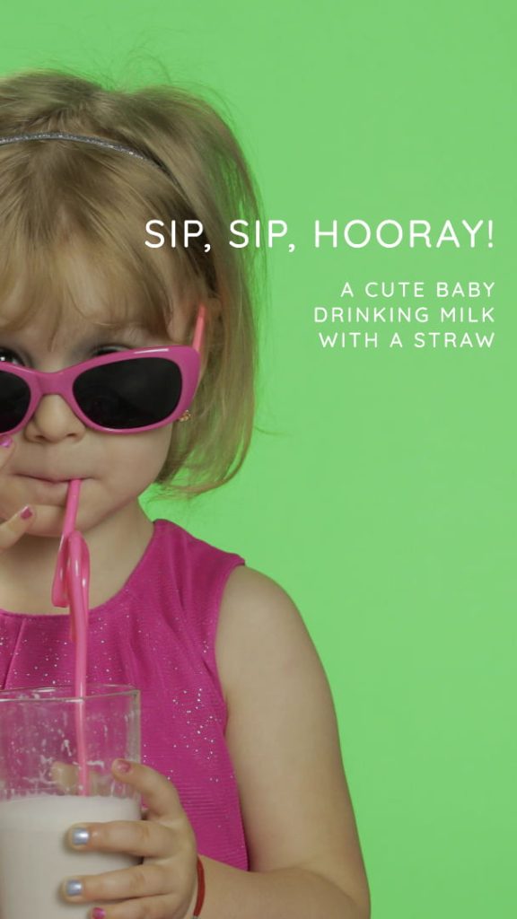 baby drinking with straw