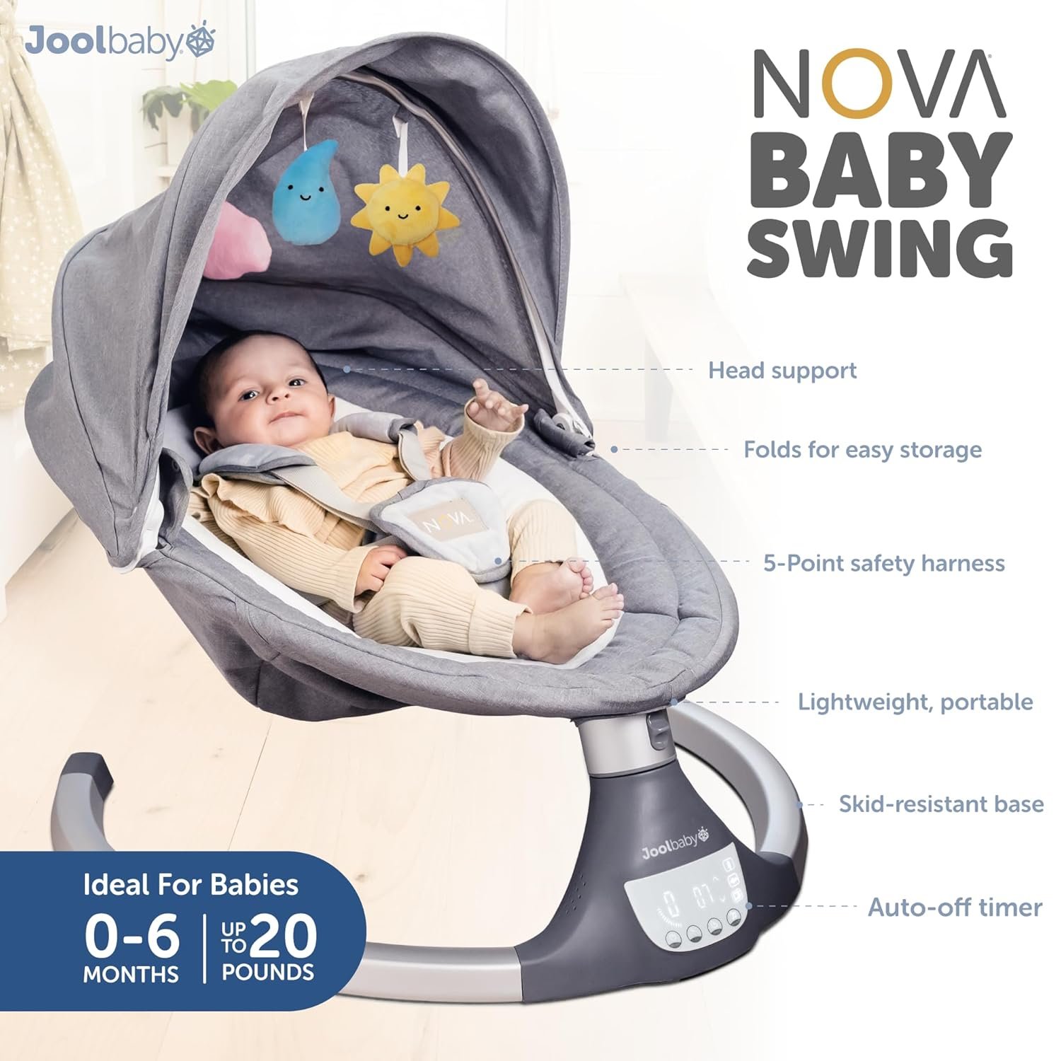 Read more about the article Snug Serenity: A Review of the Jool Baby Nova Swing for Newborns