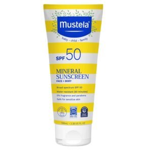 Read more about the article Sunshine Safety: A Parent’s Review of Mustela Baby Mineral Sunscreen SPF 50