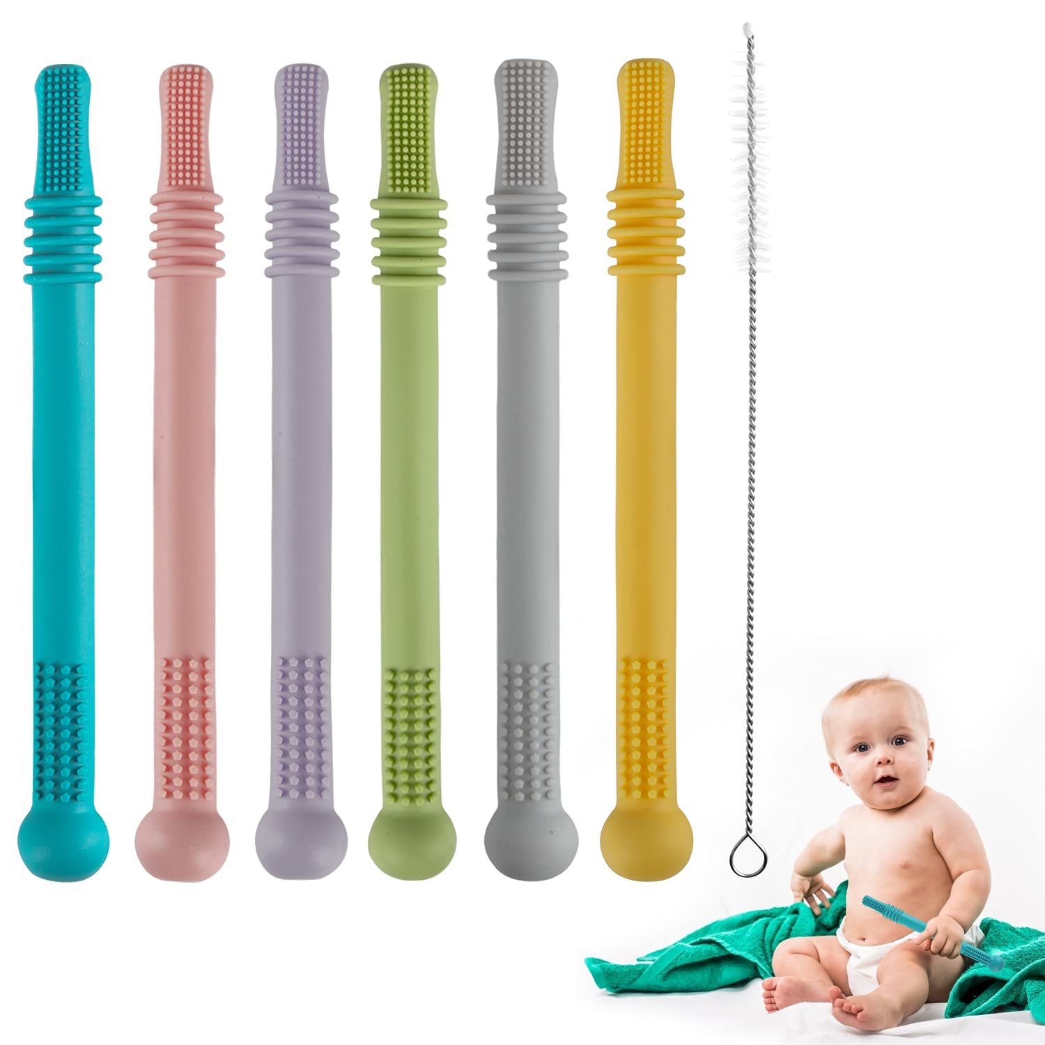 Read more about the article Tiny Tots’ Teething Delight: Fu Store’s Sensory Straw Set Review!