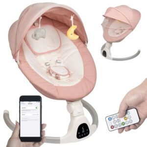Read more about the article Gentle Dreams: A Review of the Perfect Portable Baby Swing in Pink