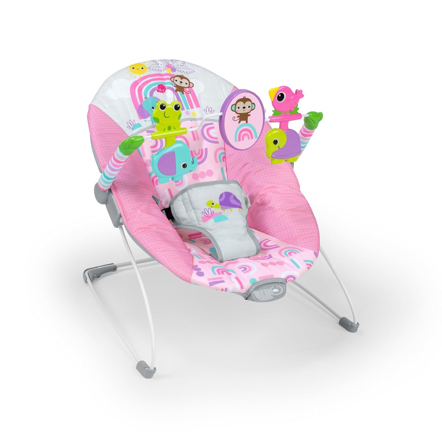 Read more about the article Bouncy Bliss: A Review of the Bright Starts Pink Paradise Baby Bouncer