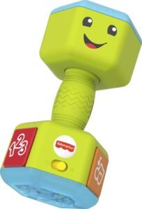 Read more about the article Tiny Tots Get Strong: A Fun Review of the Laugh & Learn Dumbbell Rattle!