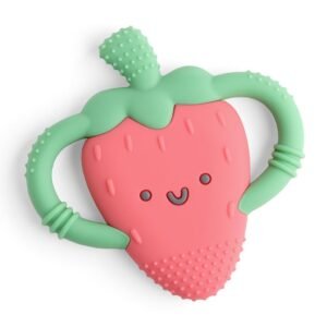Read more about the article Sweet Relief for Tiny Teeth: Itzy Ritzy Strawberry Baby Teether Review