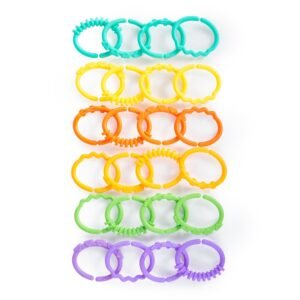Read more about the article Colorful Connections: A Review of Bright Starts Lots of Links Rings for Tiny Adventurers!