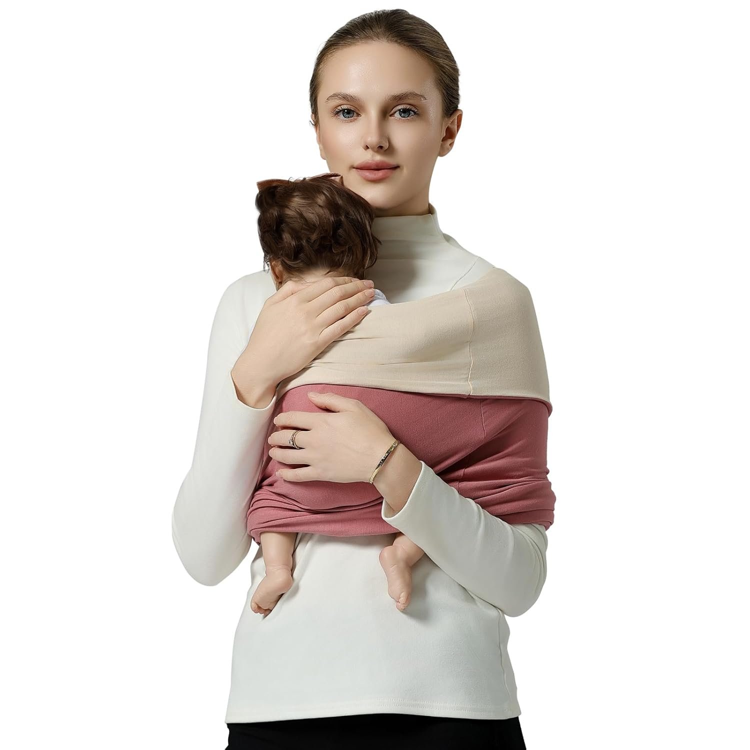 Read more about the article Cuddly Comfort: The Perfect Baby Wrap Carrier in Cream and Pink!