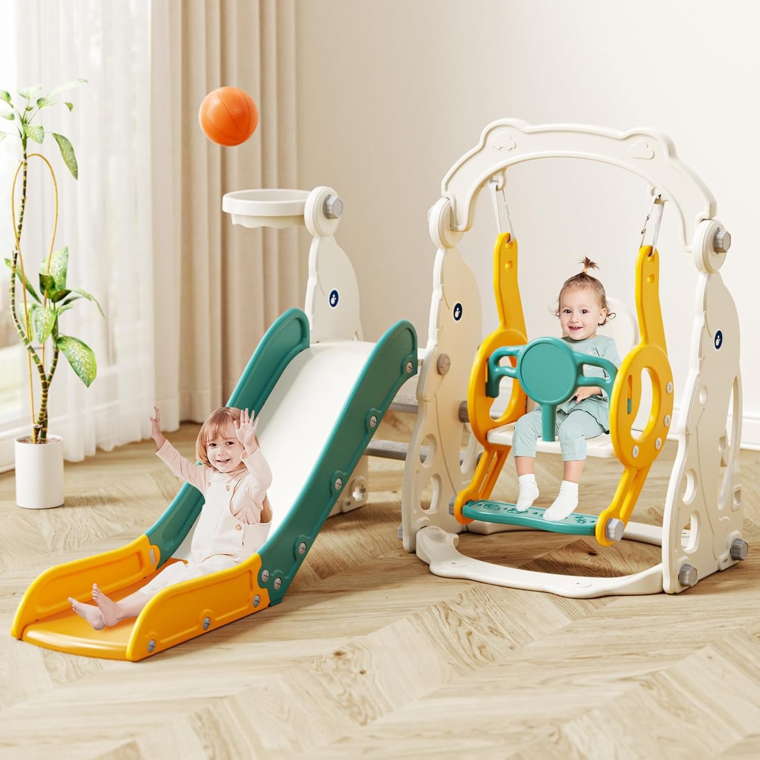 Read more about the article Joyful Adventures: A Review of the Glaf 4-in-1 Toddler Slide and Swing Set