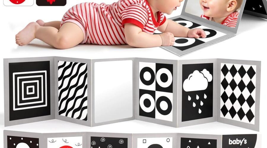 Playful Visions: Exploring Black and White Baby Cards for Bright Minds