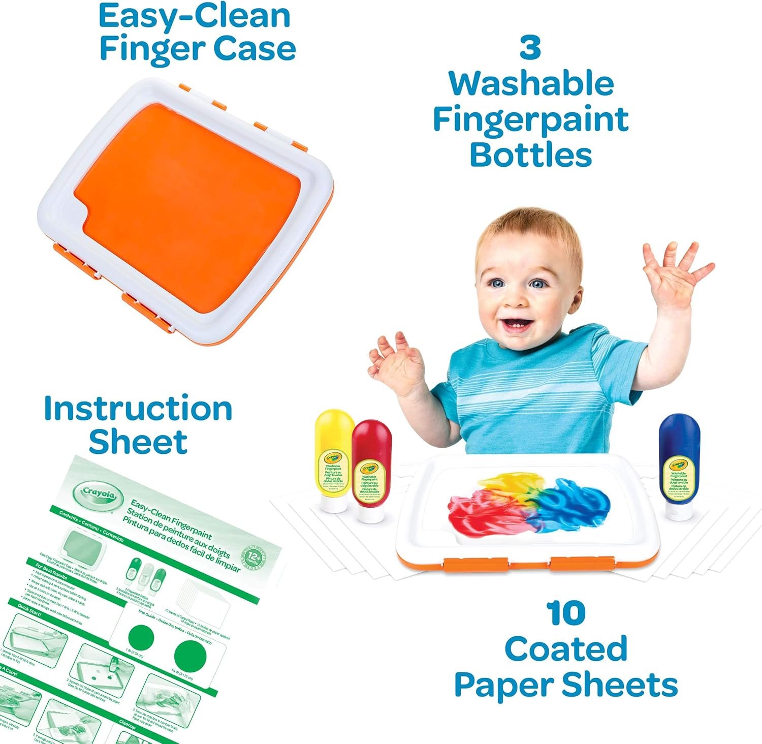 Crayola Easy-Clean Finger Paint Set