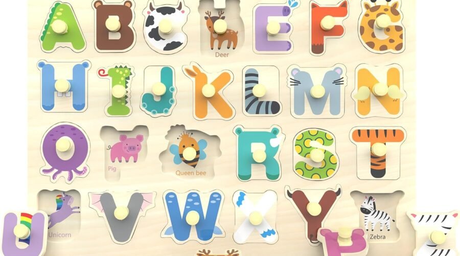 Alphabet Adventures: A Playful Journey with Wooden Peg Puzzles