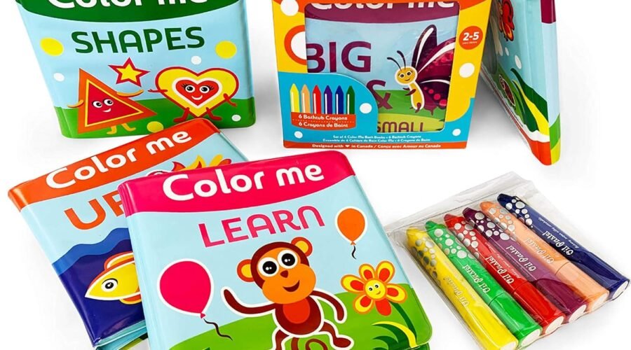 Splish-Splash Creativity: A Review of BabyBibi's Color Me Bath Books and Crayons Set!