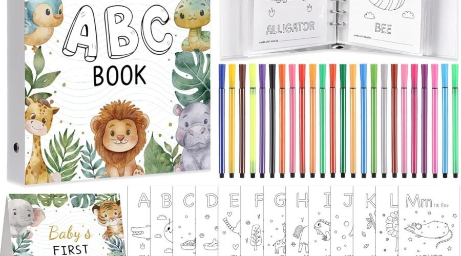 Adventures in Alphabet: A Delightful Review of GJGKOP’s Baby’s First ABC Coloring Book and Activity Cards
