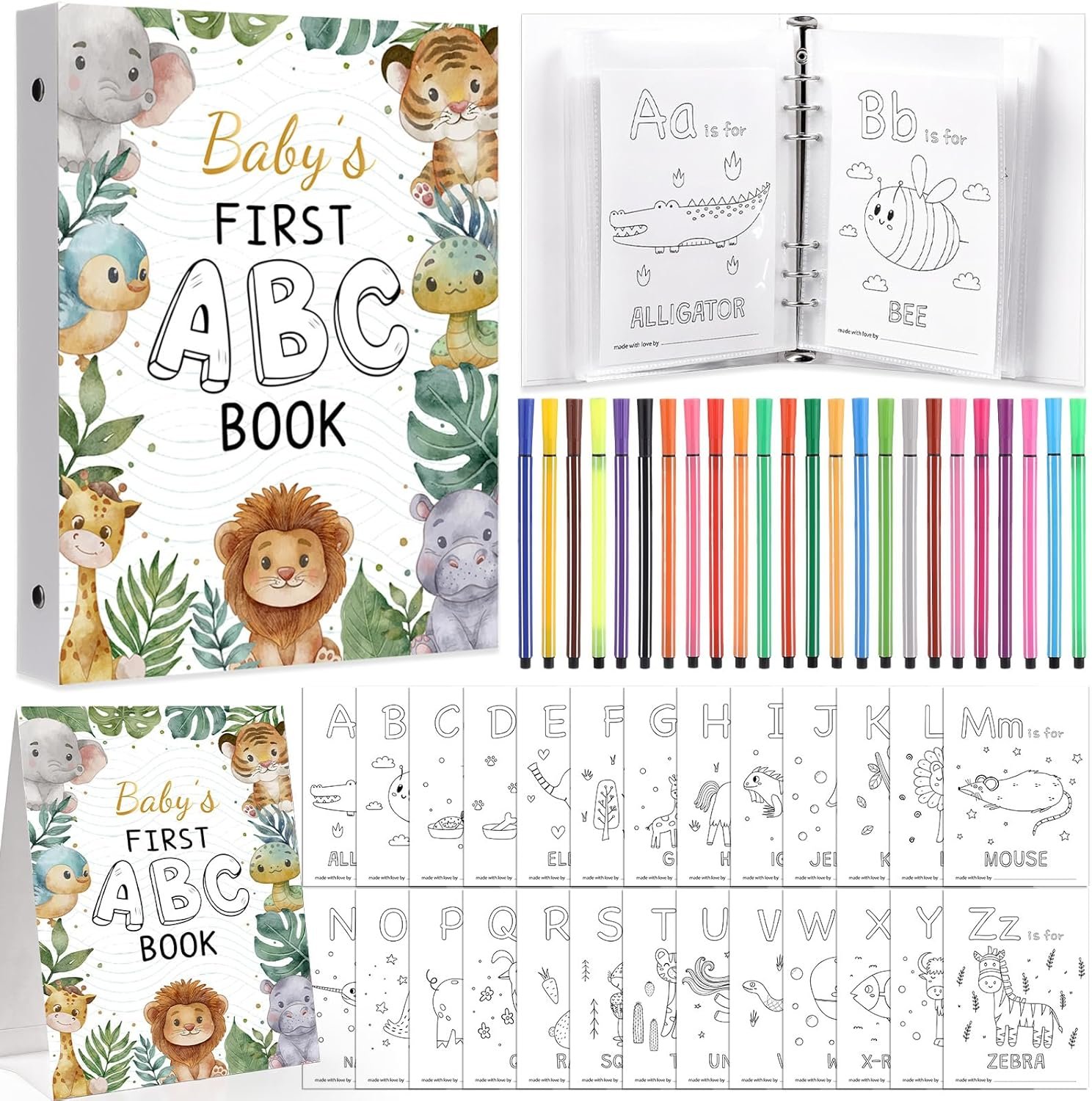 Read more about the article Adventures in Alphabet: A Delightful Review of GJGKOP’s Baby’s First ABC Coloring Book and Activity Cards