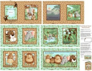 Read more about the article Adventures in the Wild: A Review of Jungle Babies Cotton Fabric Book Panel