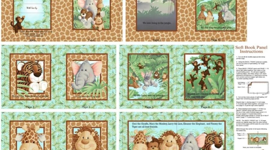 Adventures in the Wild: A Review of Jungle Babies Cotton Fabric Book Panel